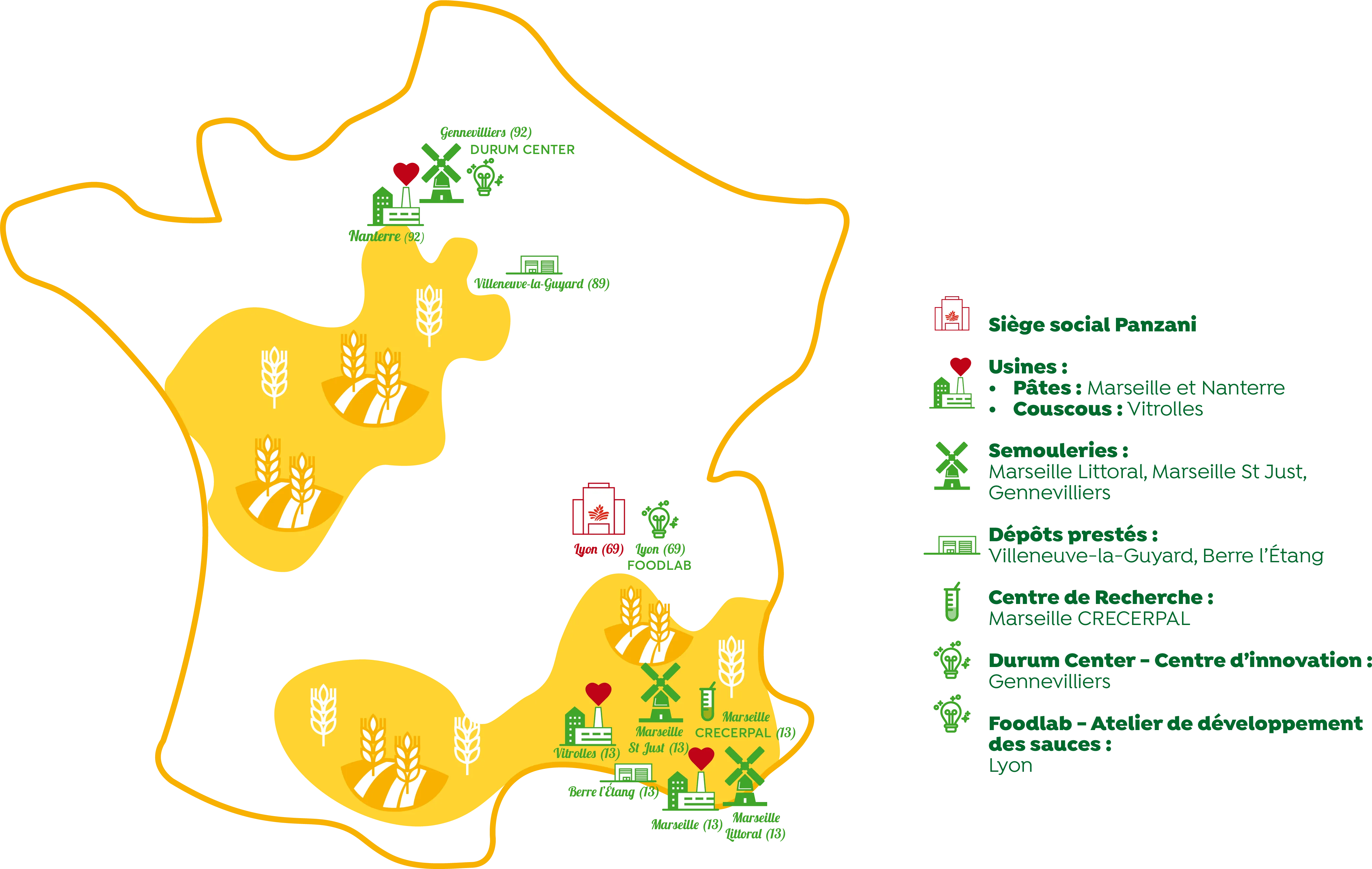 Carte implantations Panzani